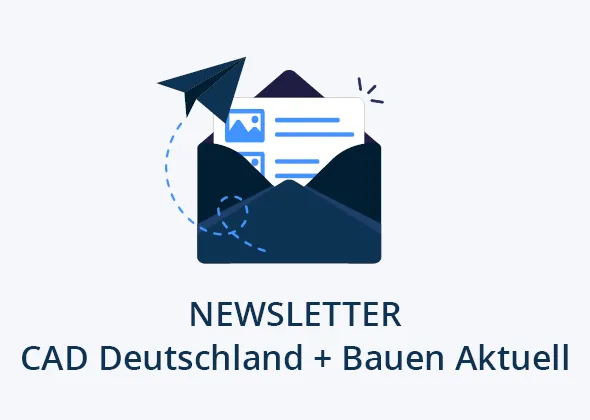 Textanzeige mit Bild im Newsletter CAD Deutschland + Bauen Aktuell