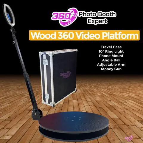 wood 360 photo booth platform for sale