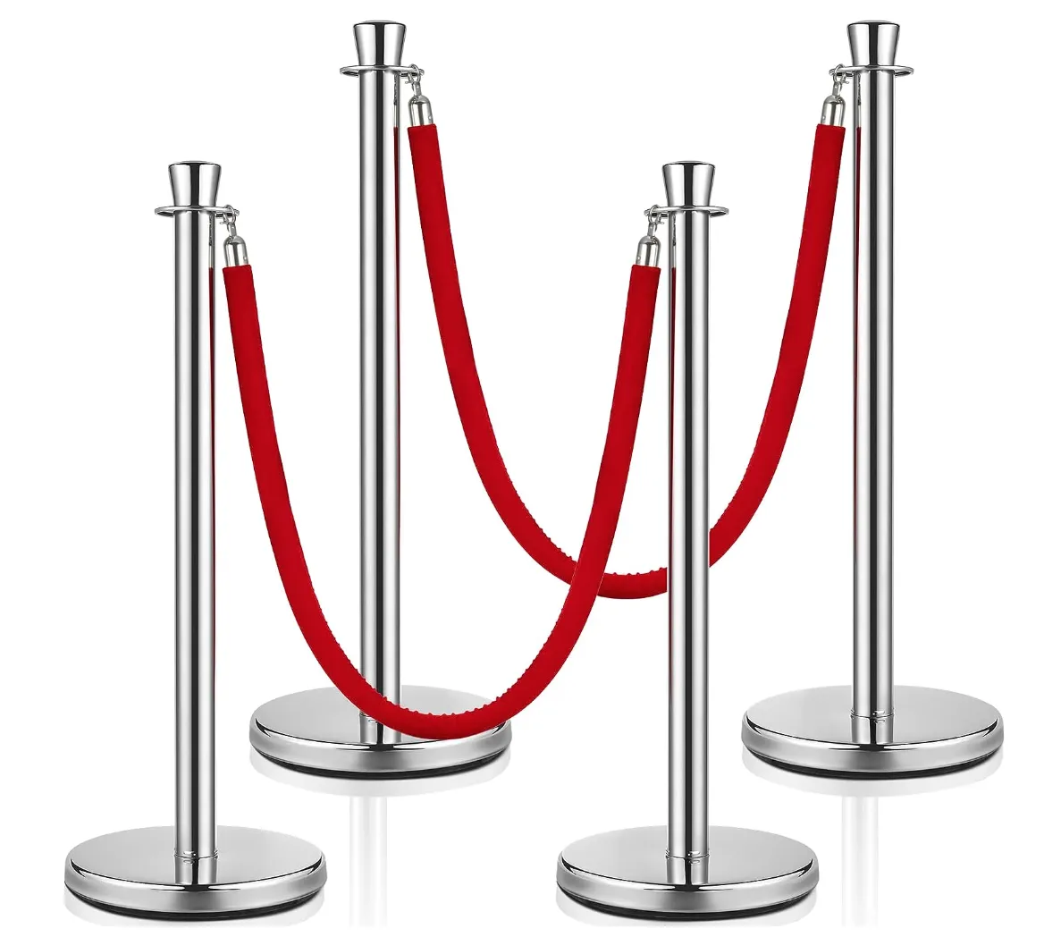 Red rope Stanchions for photo booth