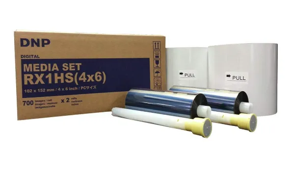 DNP 4x6" Print Media for DS-RX1HS Dye Sub Printer; 700 Prints Per Roll; 2 Rolls Per Case (1400 Total Prints)