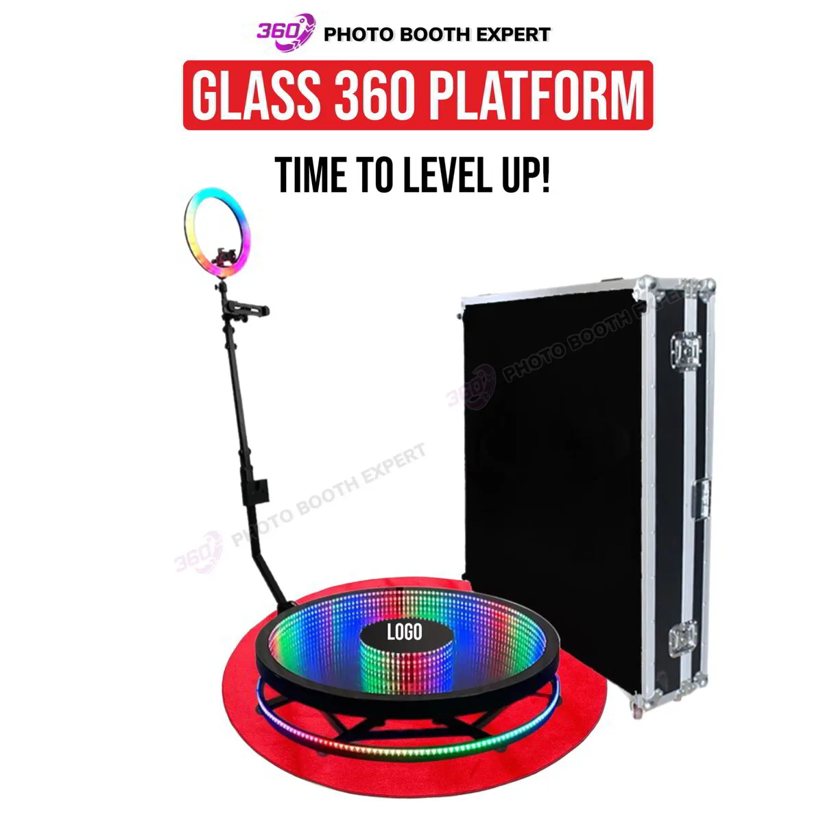 Classic Black Glass 360 Photo Booth 