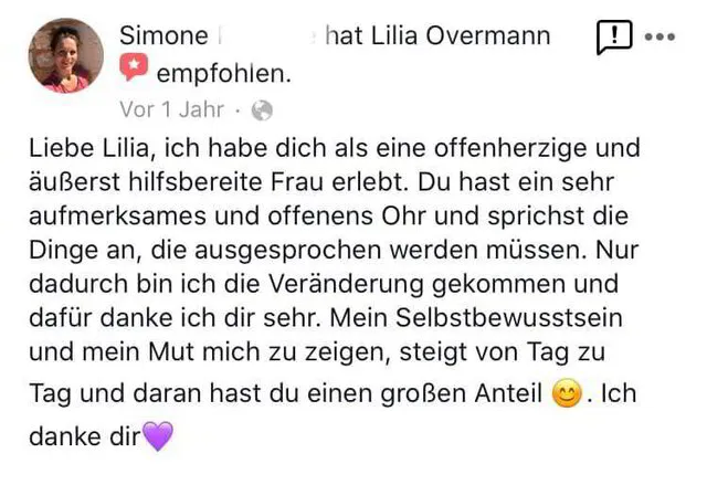 Rezession Kundenfeedback Lilia Overmann