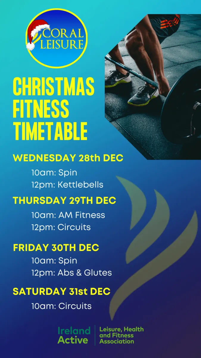 Christmas Fitness Timetable