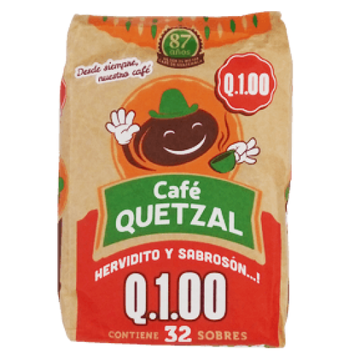 CAFÉ QUETZAL Sobre 32 Unidades.