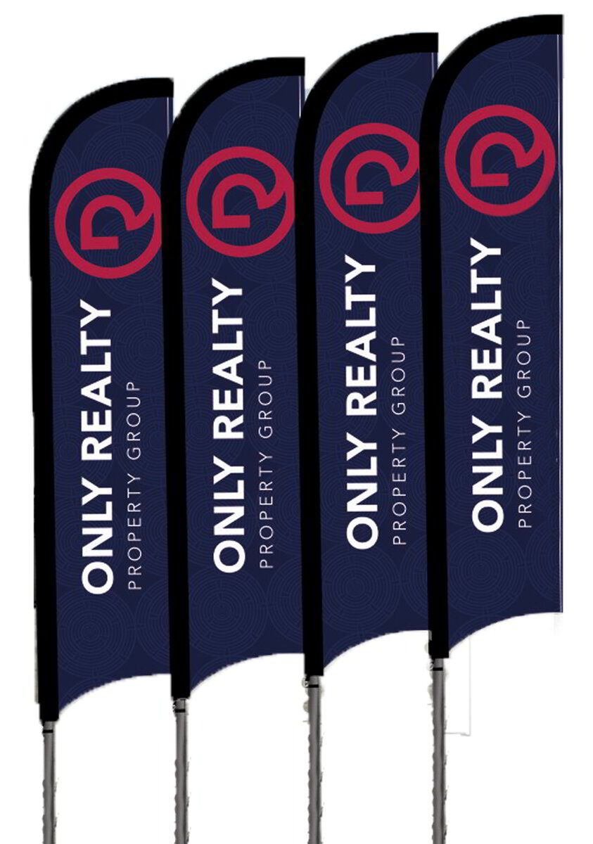 3m Branded Flags pack of 4