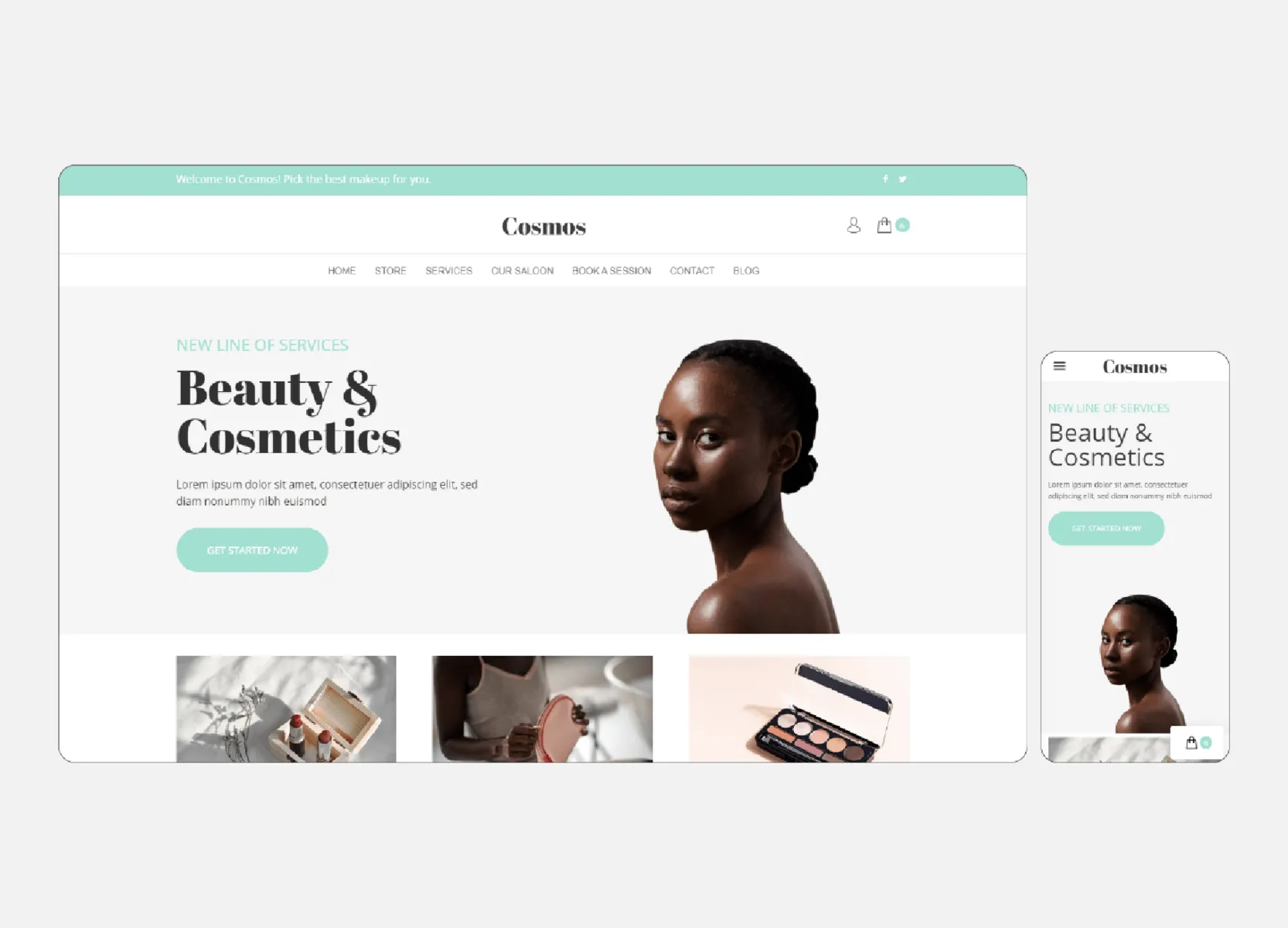 beauty and cosmetics website template