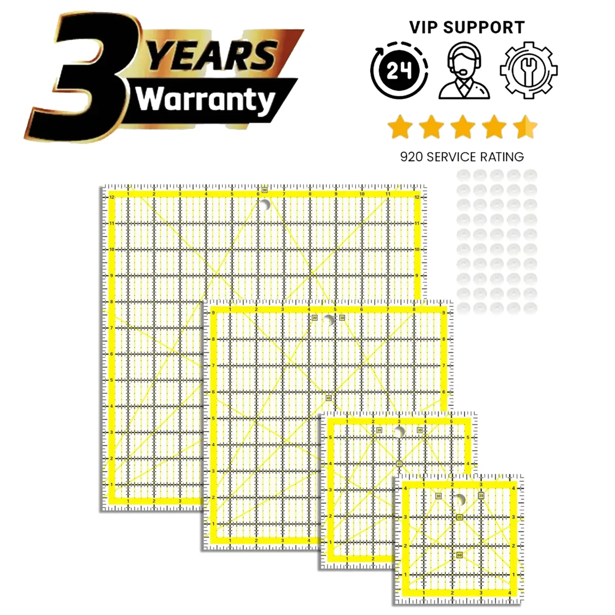 PerfectPatch Ruler Set 3-Year Full Replacement Warranty