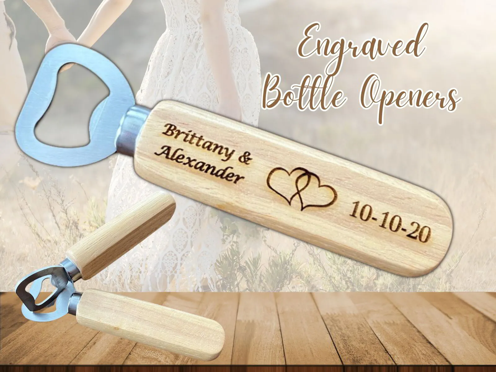 Custom Engraved Bottle Openers Wedding Favors