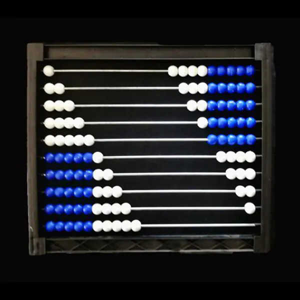 Abacus 100 Bead - Blue & White