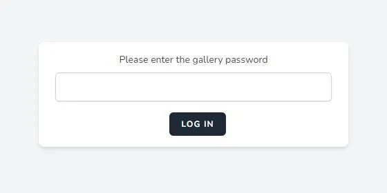 Password protect your gallery