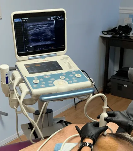 ultrasound machine in doctor's office