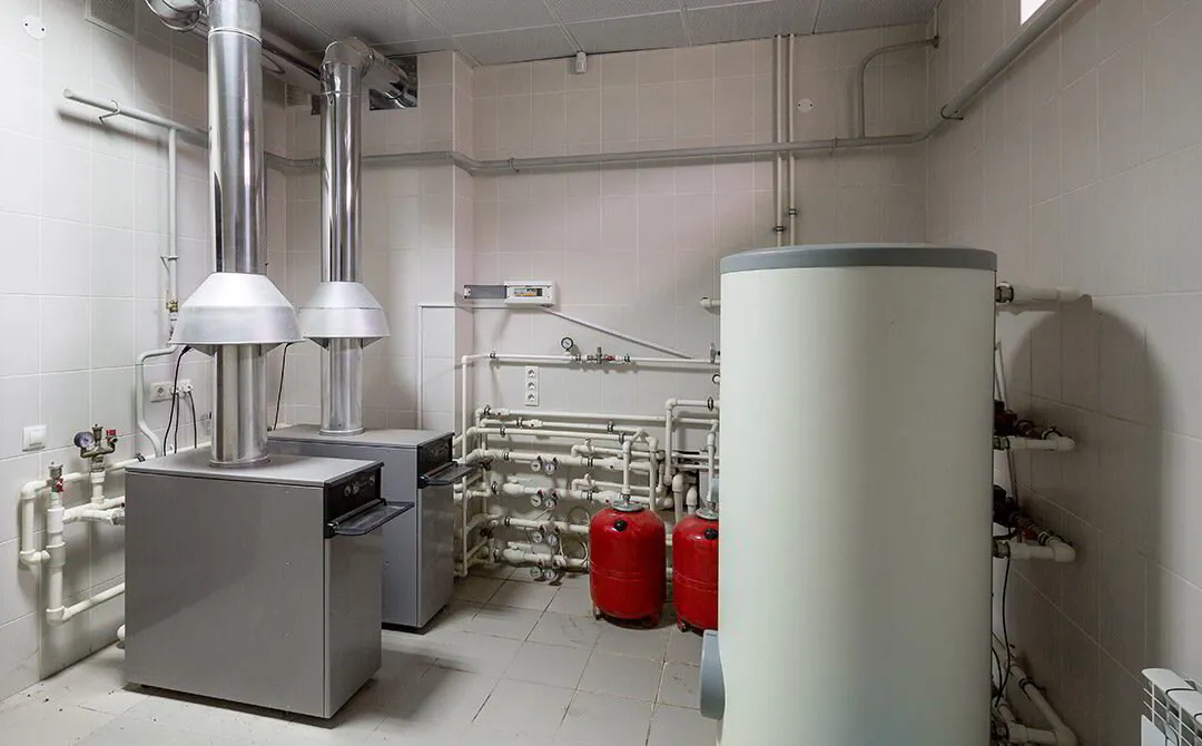 A residential boiler room