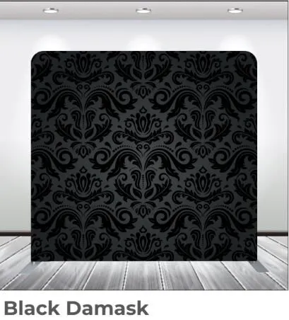 black damask - photobooth rental - backdrop option