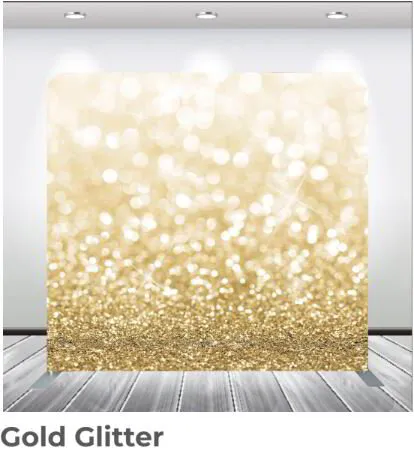 gold glitter - photobooth rental - backdrop option