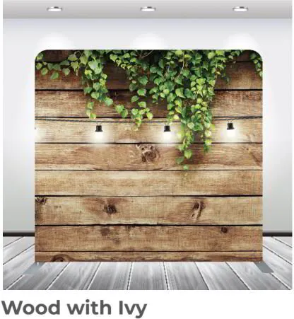 wood with ivy - photobooth backdrop - wedding