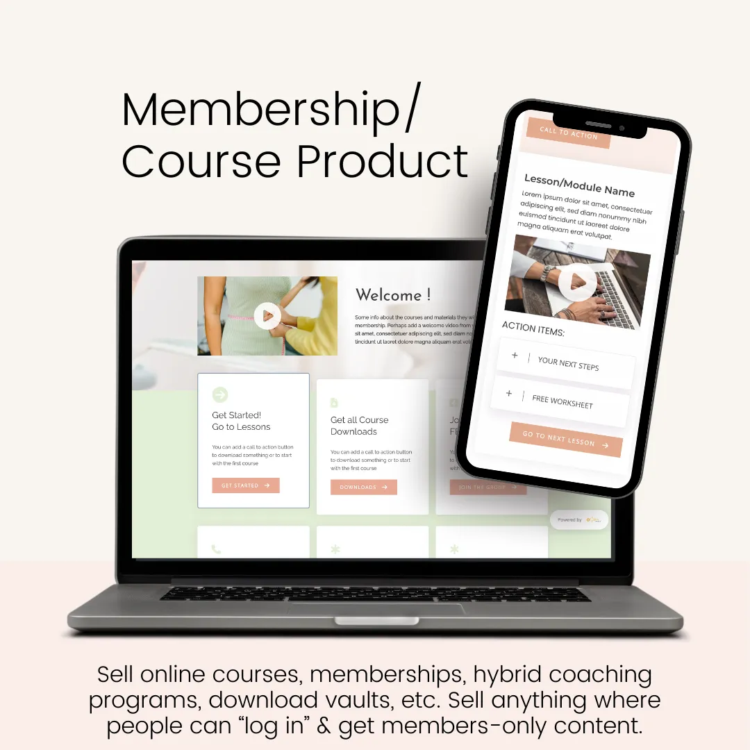Membership Product Example (ie: Online Course) 