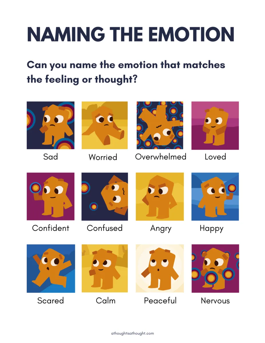 Kid friendly list of emotions 