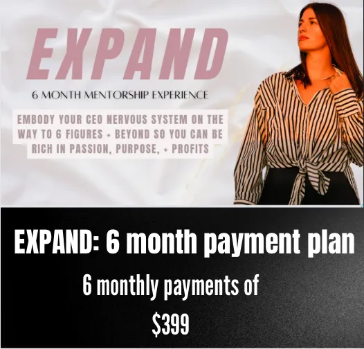 EXPAND: 6 month payment plan (early bird)