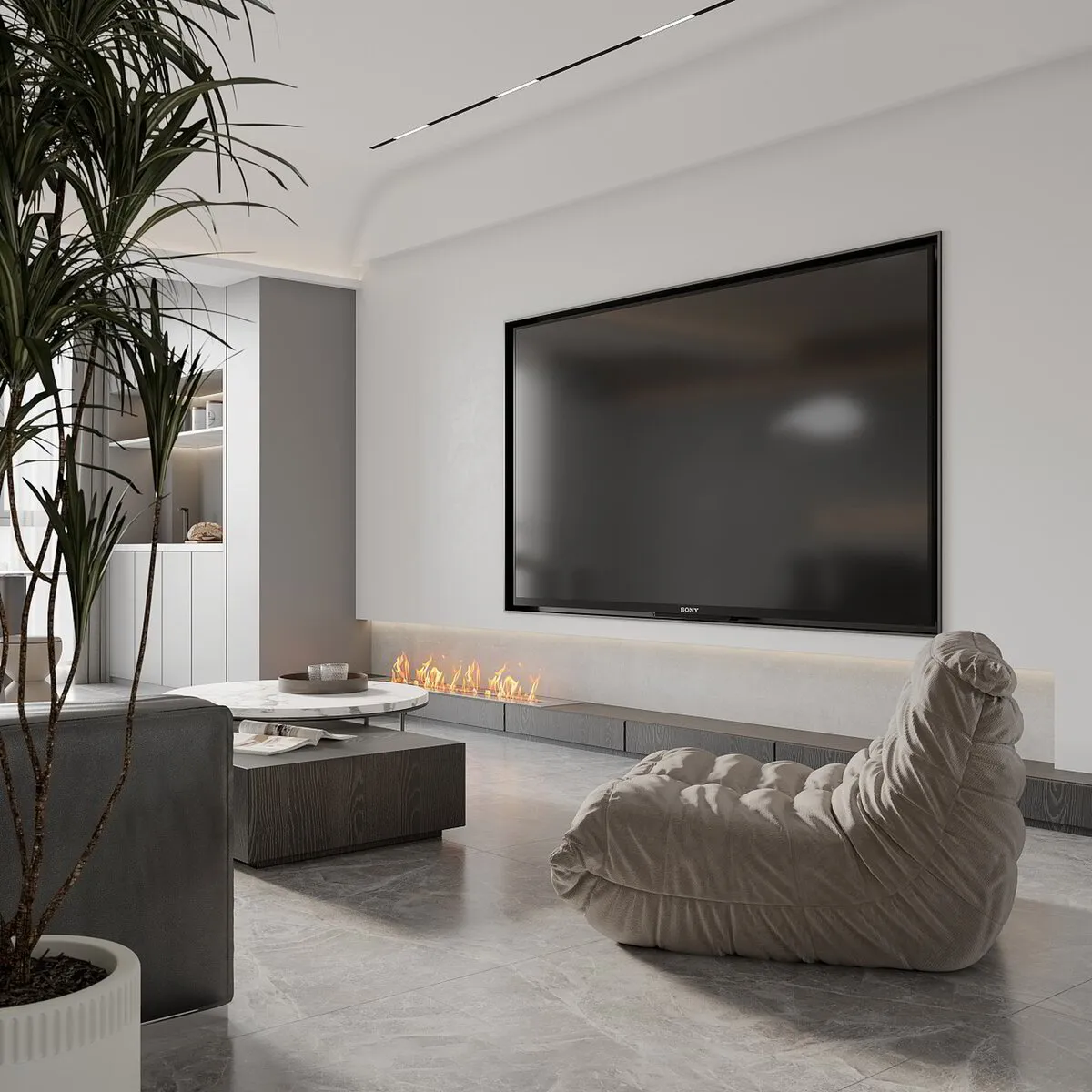 Smart-home scene controlling lighting and entertainment