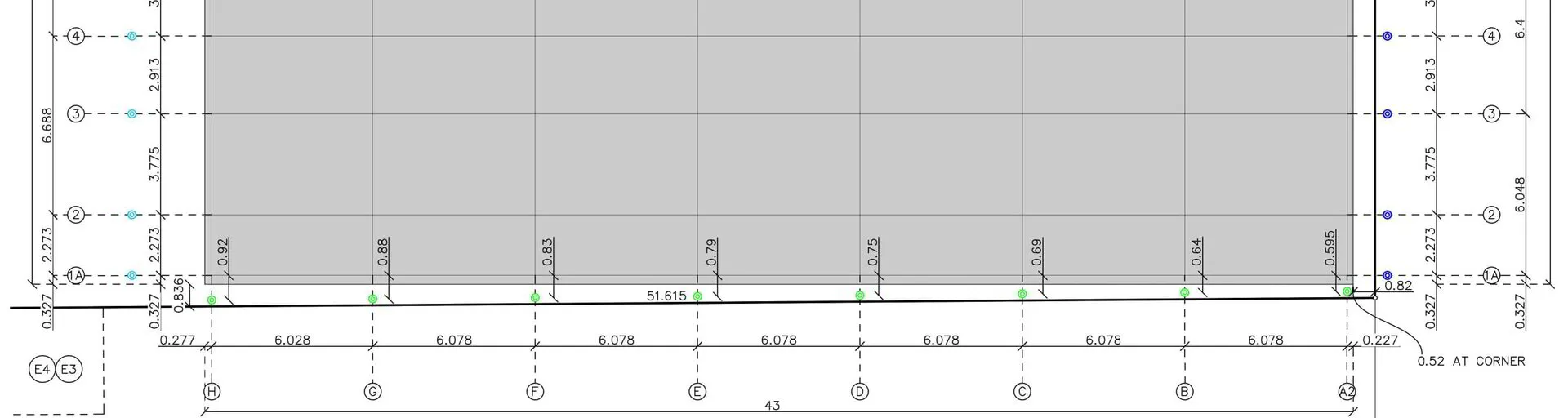 Structure Side Line Plan Construction Setout