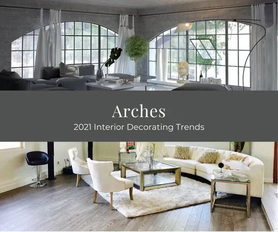 Arches on windows, doors, frames and furniture