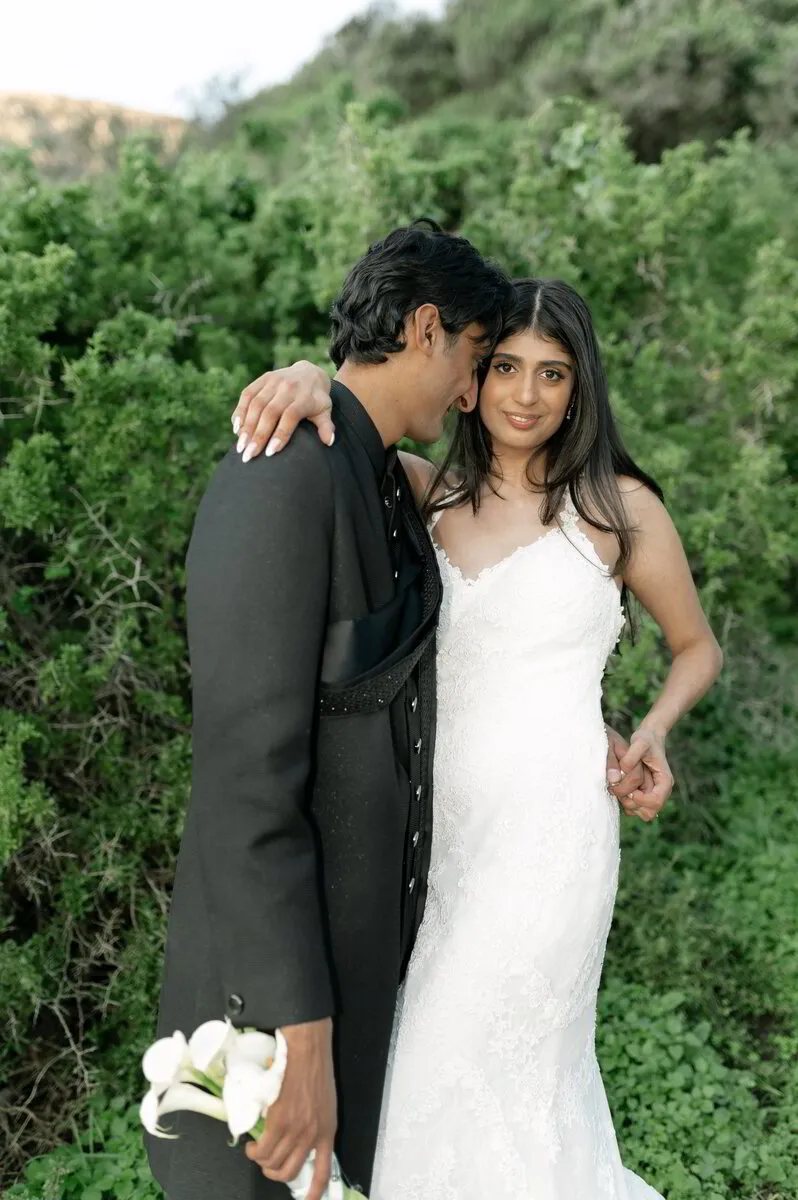 Romantic fine art wedding portrait