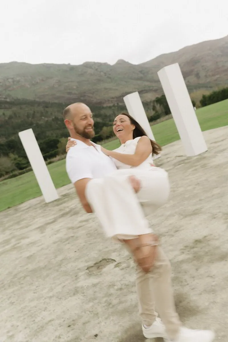 Joyful wedding party celebration