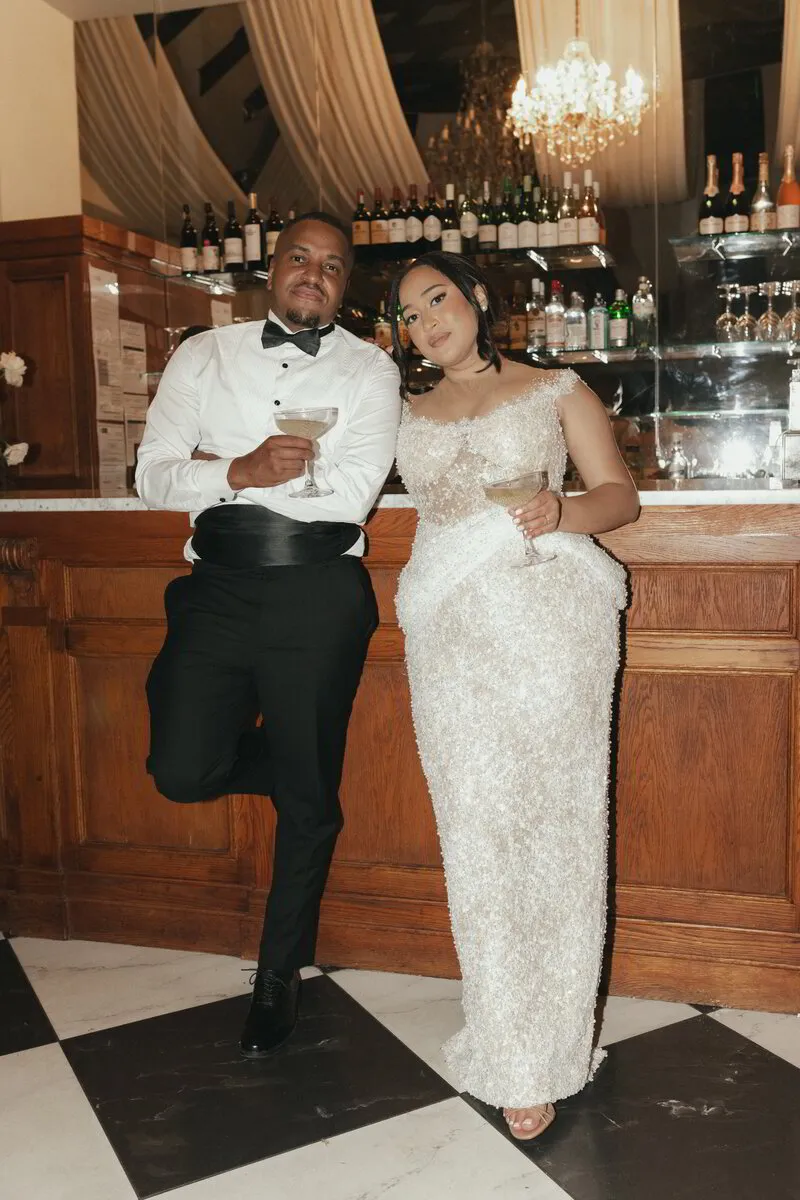 Intimate slow dance wedding moment
