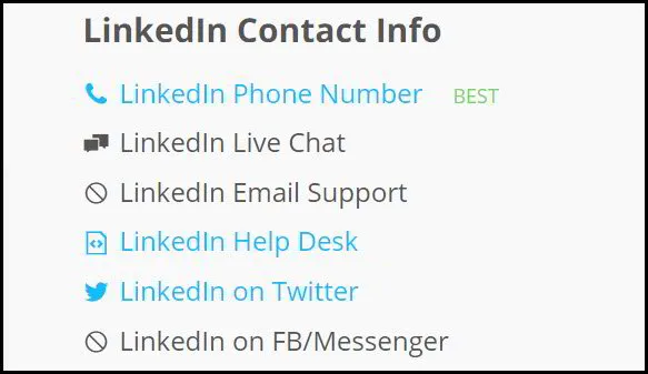 Contact LinkedIn customer support