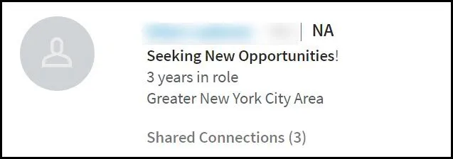 LinkedIn Headline Example - Seeking Opportunities