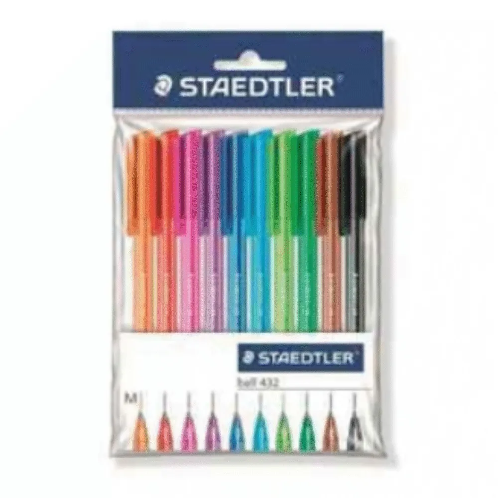 Staedtler Ballpoint Pens Set 10 Assorted Colours