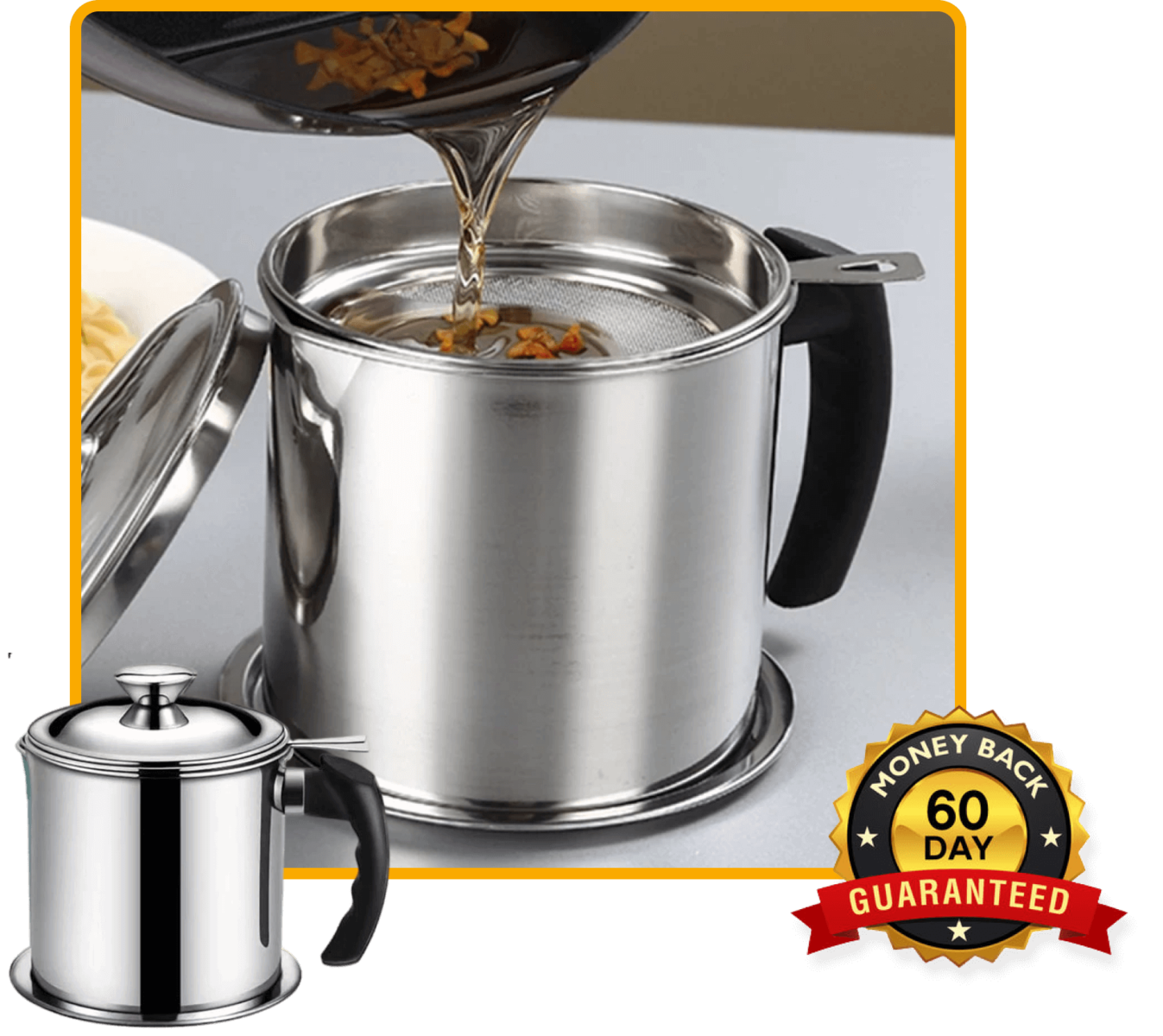 Premium Chef's Oil Filter Pot