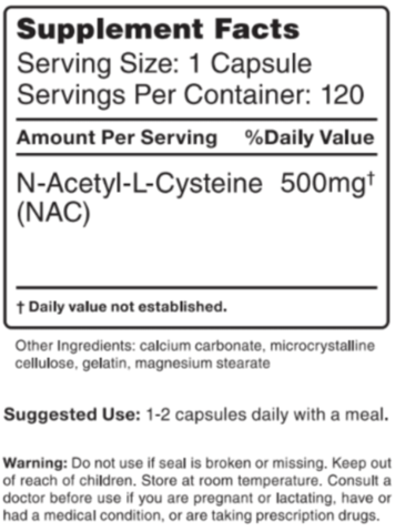 N Acetyl L Cysteine | Evergreen Vitamins