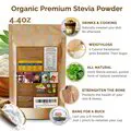 SuperSweet Organic Stevia Powder 4.4oz (125g) - 320x Sweeter than Sugar