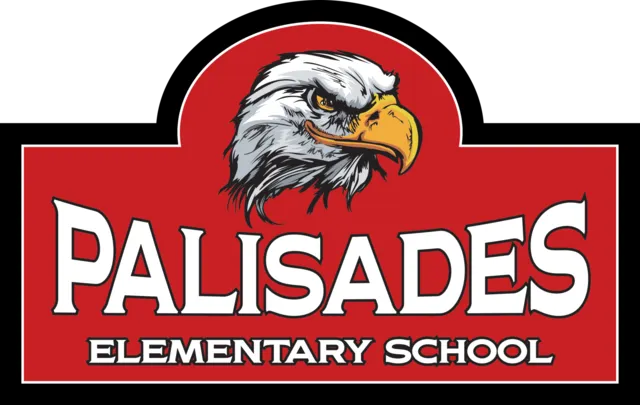 Palisades Elementary School Logo with Eagle