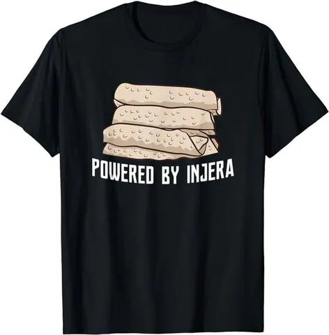 Funny Ethiopian Flatbread Powered By Injera T-Shirt