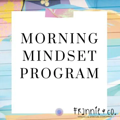 Morning Mindset Program text on mural background