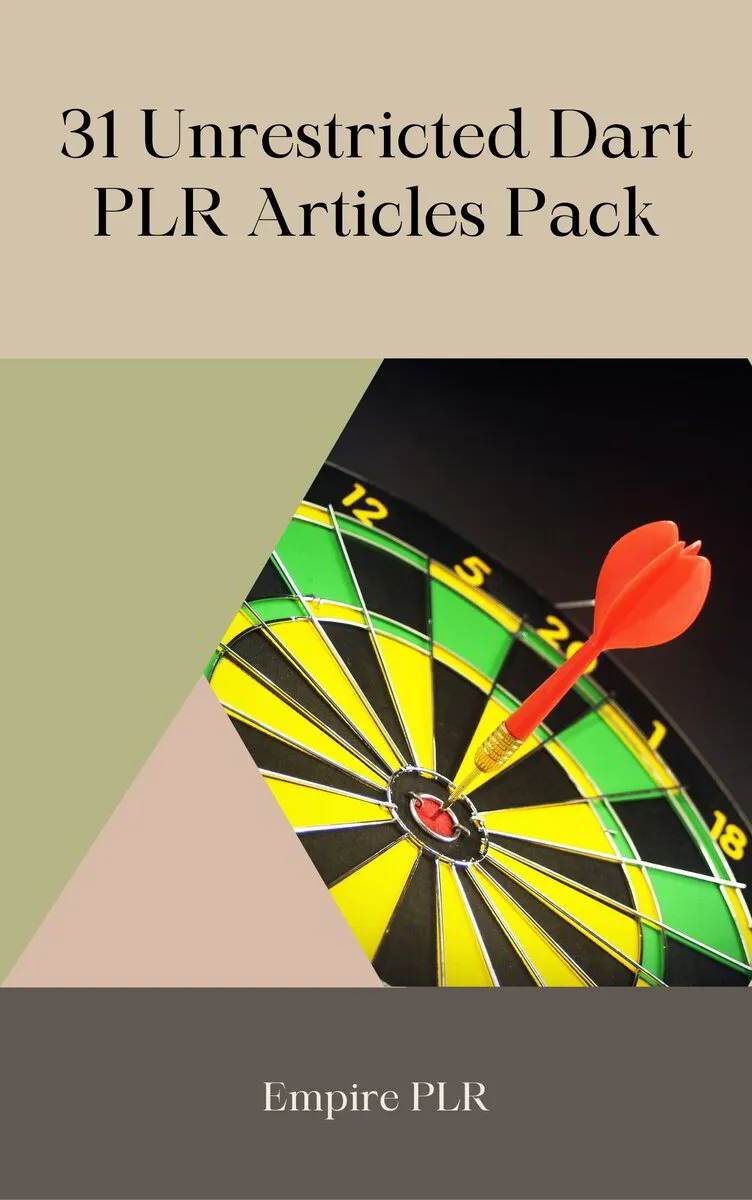 31 Unrestricted Darts PLR Articles Pack
