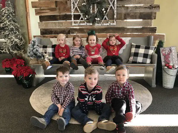 Children sitting on the sofa and floor at Discovery Christian School in Effingham IL