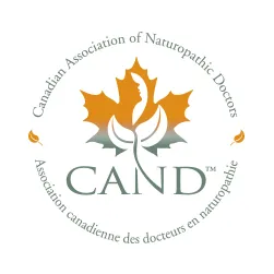 Logo of the Canadian Association of Naturopathic Doctors featuring a leaf and tree design.