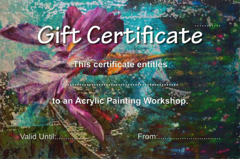 Gift Certificate for Acrylic Painting Workshop