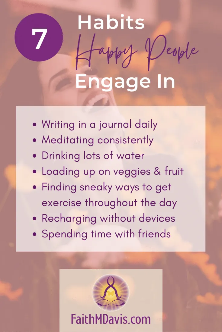 Habits Happy People Engage in Infographic