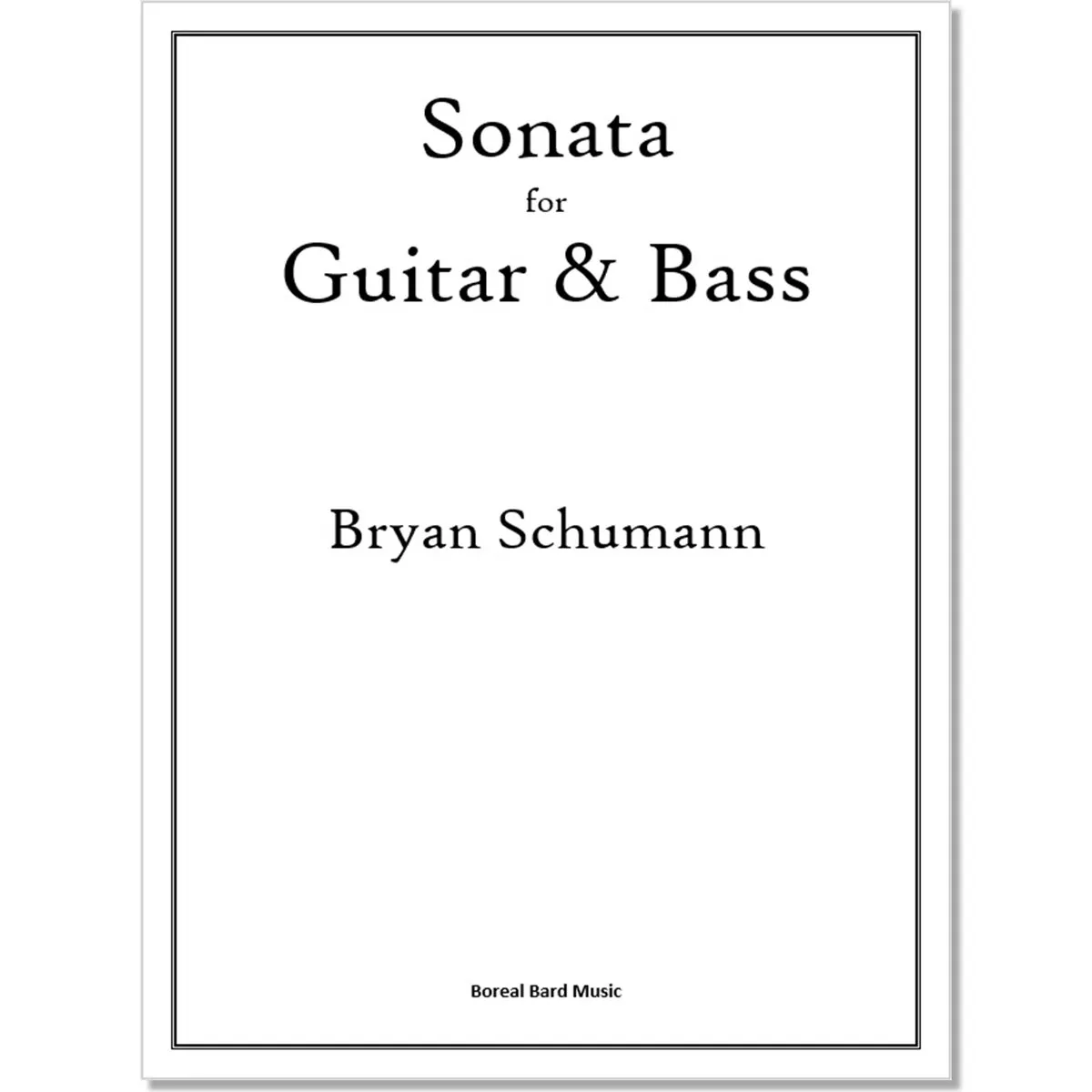Sonata for Guitar & Bass (sheet music)