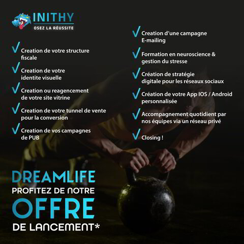 INITHY x DreamTeam le nouveau concept qui va permettre aux coachs sportifs d'obtenir une équipe qui s'occupera de toute la prospection jusqu'au closing 