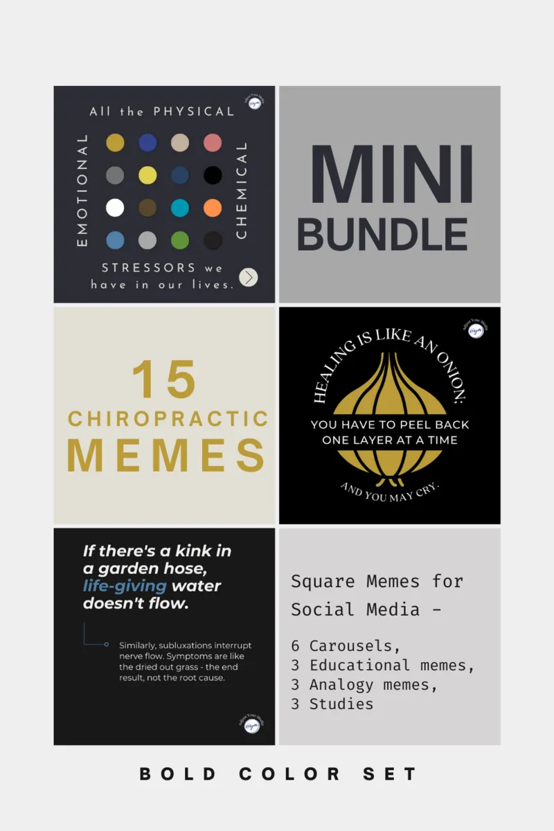 *All New* BOLD 15 Chiro posts - carousels + memes