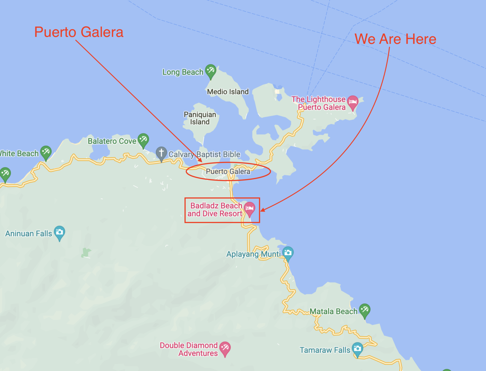 where is puerto galera located