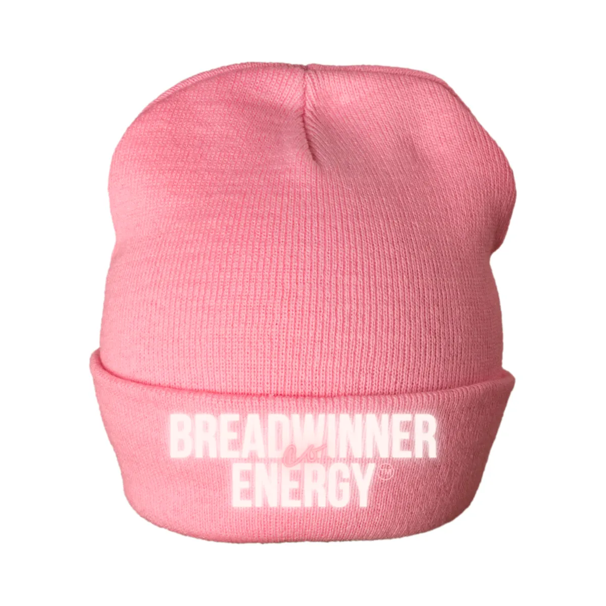 Breadwinner Energy Pink Stocking Hat 