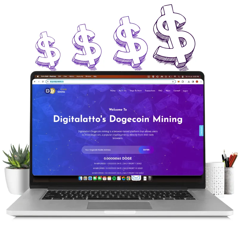 Premium Dogecoin Mining Website Package- Monthly
