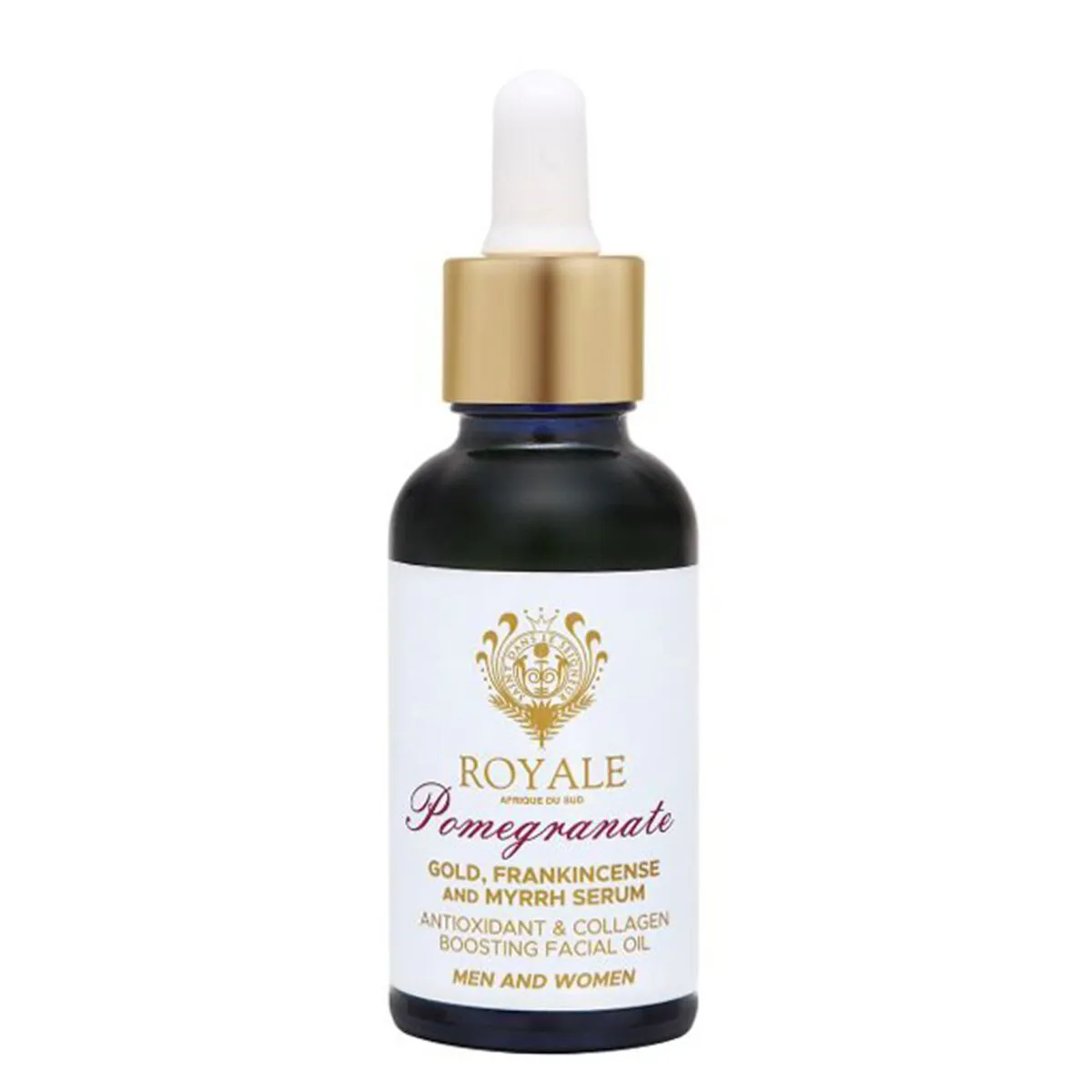 ROYALE POMEGRANATE OIL GOLD, FRANKINCENSE AND MYRRH FACE SERUM 30ML