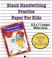 Blank Handwriting Practice Paper For Kids